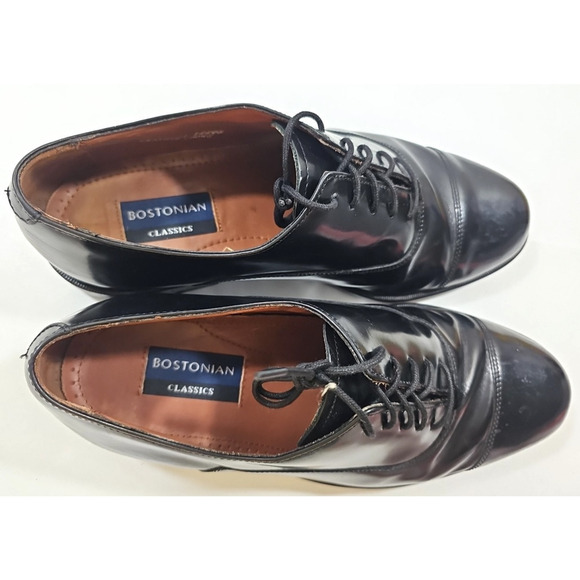 Bostonian Classics~ Men\'s Size 9.5W~ Black Leather Oxford Shoes.